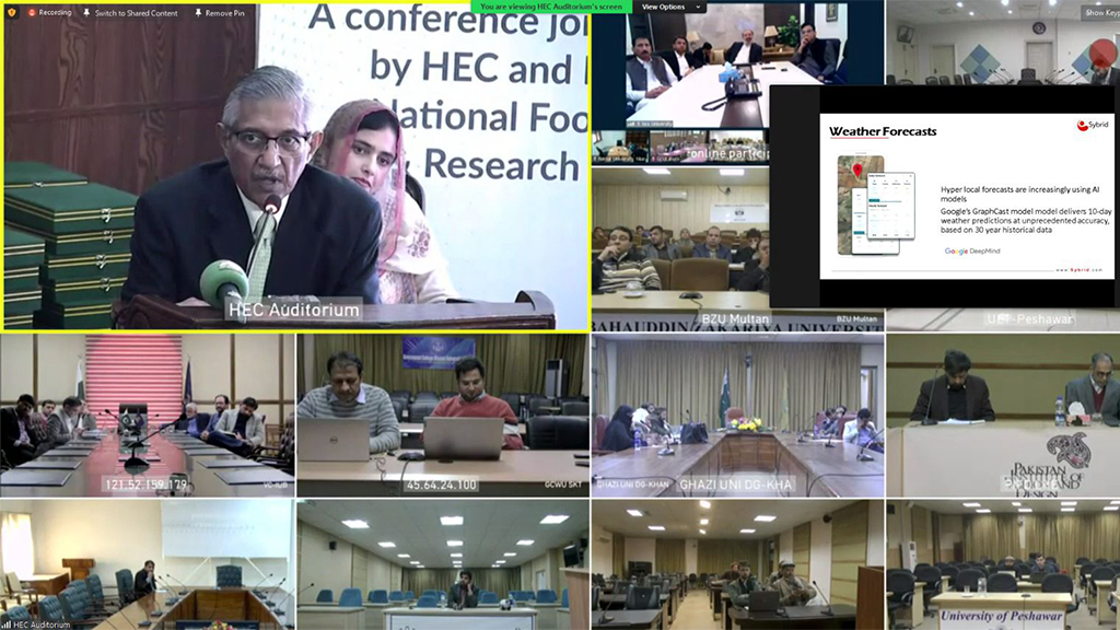 Dr. Fuad Khan gave a talk on ‘Applications of Artificial Intelligence (AI) in Agriculture’ to the Higher Education Commission (HEC) and Ministry of National Food Security & Research (MNFSR)